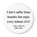 Edgar Allen Poe Quote 6a magnets by brainburst Edgar Allen Poe Quote 6a magnets