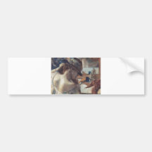Edgar Degas - At Mirror 1899 Pastel Paper dancer Bumper Sticker