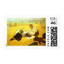 Edgar Degas - At the Beach stamps