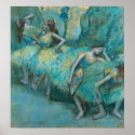 Edgar Degas - Ballet Dancers in Wings 1900 Pastel posters