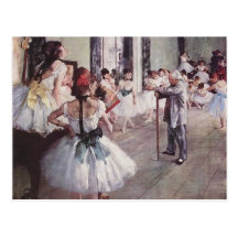 Edgar Degas Ballet Lesson Postcard