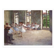 Edgar Degas - Ballet Rehearsal Class 1873 oil Postcard