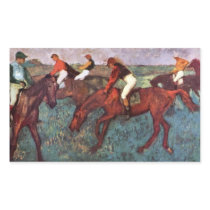Edgar Degas - Before the start (Jockeis during tra Rectangle Stickers