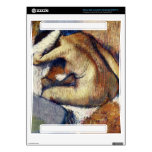 Edgar Degas - cabello seco de la mujer Calcomanías Para Xbox 360