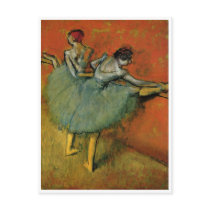 Edgar Degas - Dancer @ Barre 1888 ballerina ballet Postcard