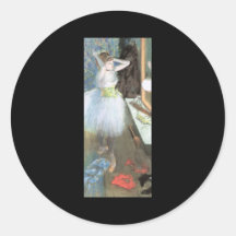 Edgar Degas Dancer In Her Dressing Room Round Sticker