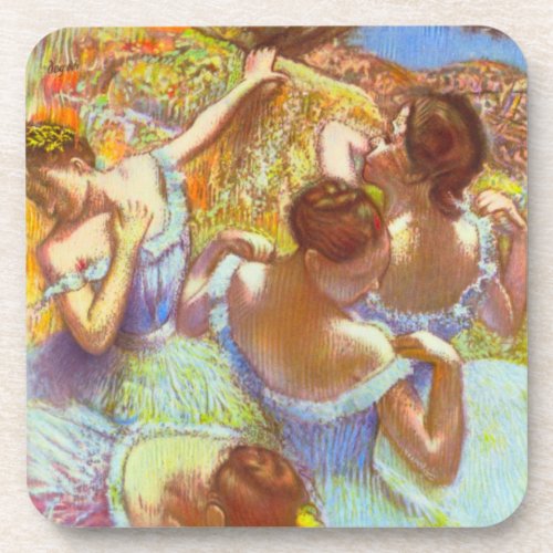 Edgar Degas - Dancers in blue Beverage Coaster
