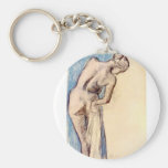 Edgar Degas - Female after the bath Keychain