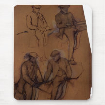 Edgar Degas - Four riders - A study Mousepads