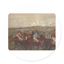 Edgar Degas - Gentlemen Riders before Race 1862-80 Stickers