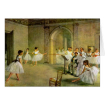 Edgar Degas - Hall of the Opera Ballet in the Rue cards