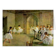 Edgar Degas - Hall of the Opera Ballet in the Rue Greeting Card