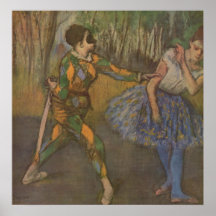 Edgar Degas - Harlequin & Colombine 1884 Poster