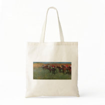 Edgar Degas - Horse Racing before Start 1878-80 Canvas Bag