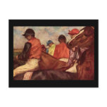 Edgar Degas Jockeys Postcard