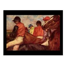 Edgar Degas Jockeys Postcard