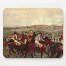 Edgar Degas - Mens riders before the start Mouse Pad