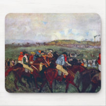 Edgar Degas - Mens riders before the start Mouse Pad