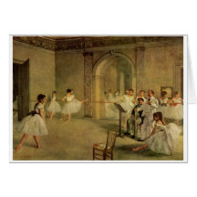Edgar Degas - Opera Ballet Hall Rue Peletier 1872 Card