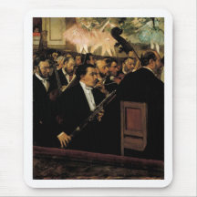 Edgar Degas - Orcchestra of Opera 1870 Clarinet Mouse Pad