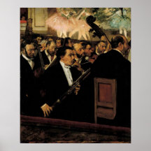 Edgar Degas - Orcchestra of Opera 1870 Clarinet Poster