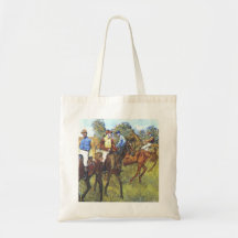 Edgar Degas - Race Horses Jockey Trees Rennpferde Canvas Bag