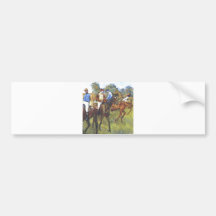 Edgar Degas - Race Horses Jockey Trees Rennpferde Bumper Stickers