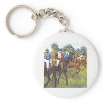 Edgar Degas - Race Horses Jockey Trees Rennpferde Key Chains