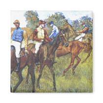 Edgar Degas - Race Horses Jockey Trees Rennpferde Magnets