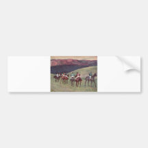 Edgar Degas - Race Horses Training 1894 racehorses Bumper Stickers