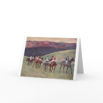 Edgar Degas - Race Horses Training 1894 racehorses Greeting Card