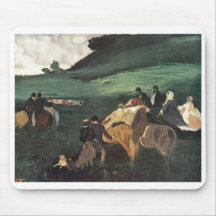 Edgar Degas - Rider in Landscape 1862 man horse Mouse Pads
