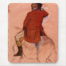 Edgar Degas - Rider with red jacket Mousepads