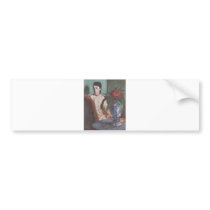 Edgar Degas - Seated Woman w/ Vase 1872 portrait Bumper Stickers