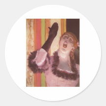 Edgar Degas - Singer with Glove 1878 Woman Flower Stickers