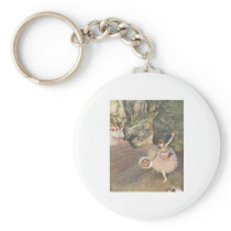 Edgar Degas Star of Ballet w/ Flowers 1878 pastel Keychain