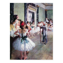 Edgar Degas - The dance class Post Card