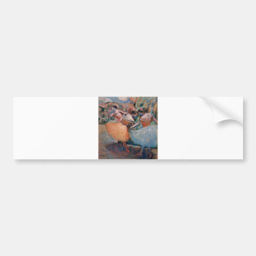 Edgar Degas - Three Dancers 1898 Ballet Women tutu Bumper Sticker