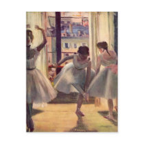 Edgar Degas - Three dancers in a practice room Postcards