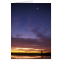 Edgartown Lighthouse at Dawn Martha's Vineyard Card