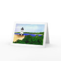 Edgartown Lighthouse Greeting Card by donnabellas Edgartown Lighthouse Greeting Card