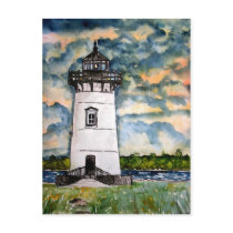 Edgartown Lighthouse Marthas Vineyard Postcard