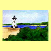 Edgartown Lighthouse Poster-Martha's Vineyard posters