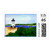Edgartown Lighthouse Stamp by donnabellas Edgartown Lighthouse Stamp