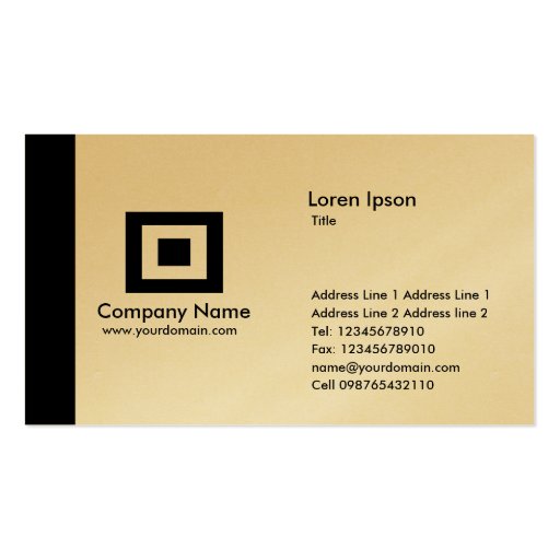 Edge Gold - Black Business Cards