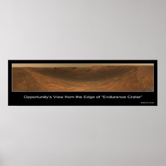 Edge of Endurance Crater Rover View on Mars Posters
