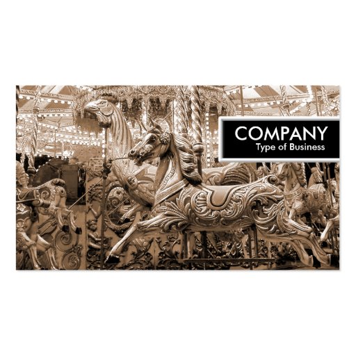 Edge Tag - Merry-go-Round Business Card Template (front side)