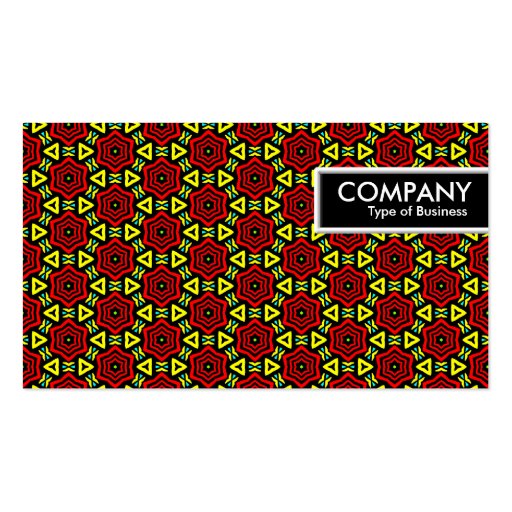 Edge Tag - Red Star Geometric Business Cards (front side)