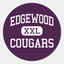 Edgewood - Cougars - High School - Trenton Ohio Round Sticker