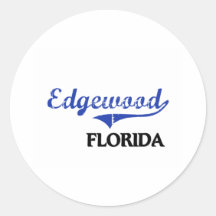 Edgewood Florida City Classic Round Stickers